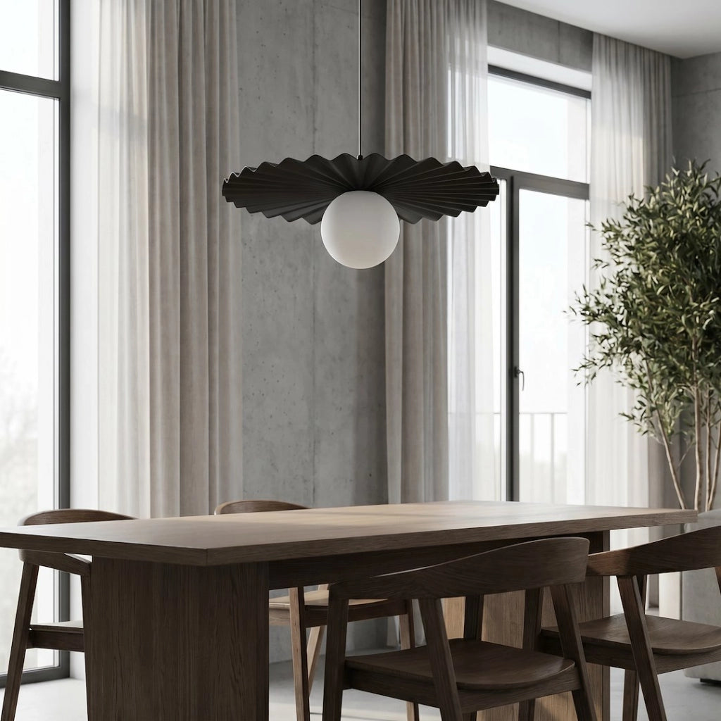 Lampada sospesa UMBRA nera ventaglio 1xG9 Emibig