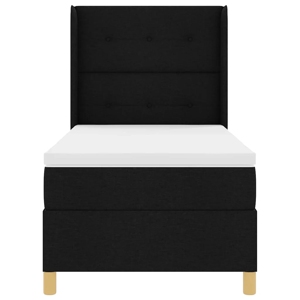 Letto a molle con strisce LED Nero 80 x 200 cm Tessuto 3343660