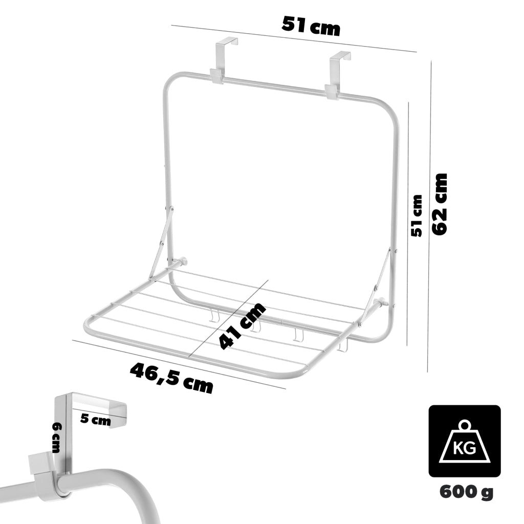 Asciugatrice pieghevole KADAX per bagno, 5 barre, robusta