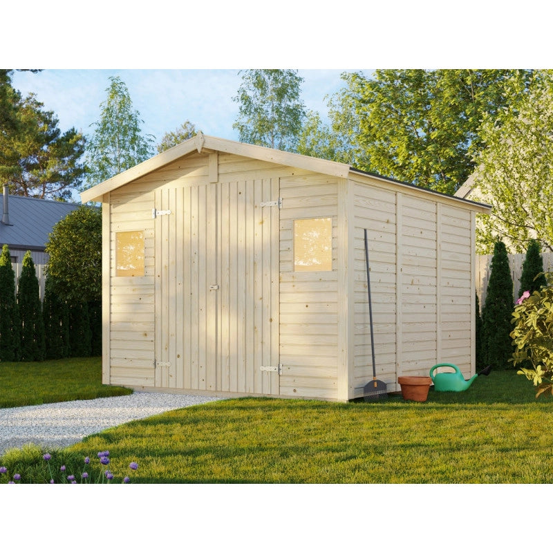 Casetta da giardino in legno 273x280 cm pannelli spessore 16 mm con pavimento - Esterni da Vivere