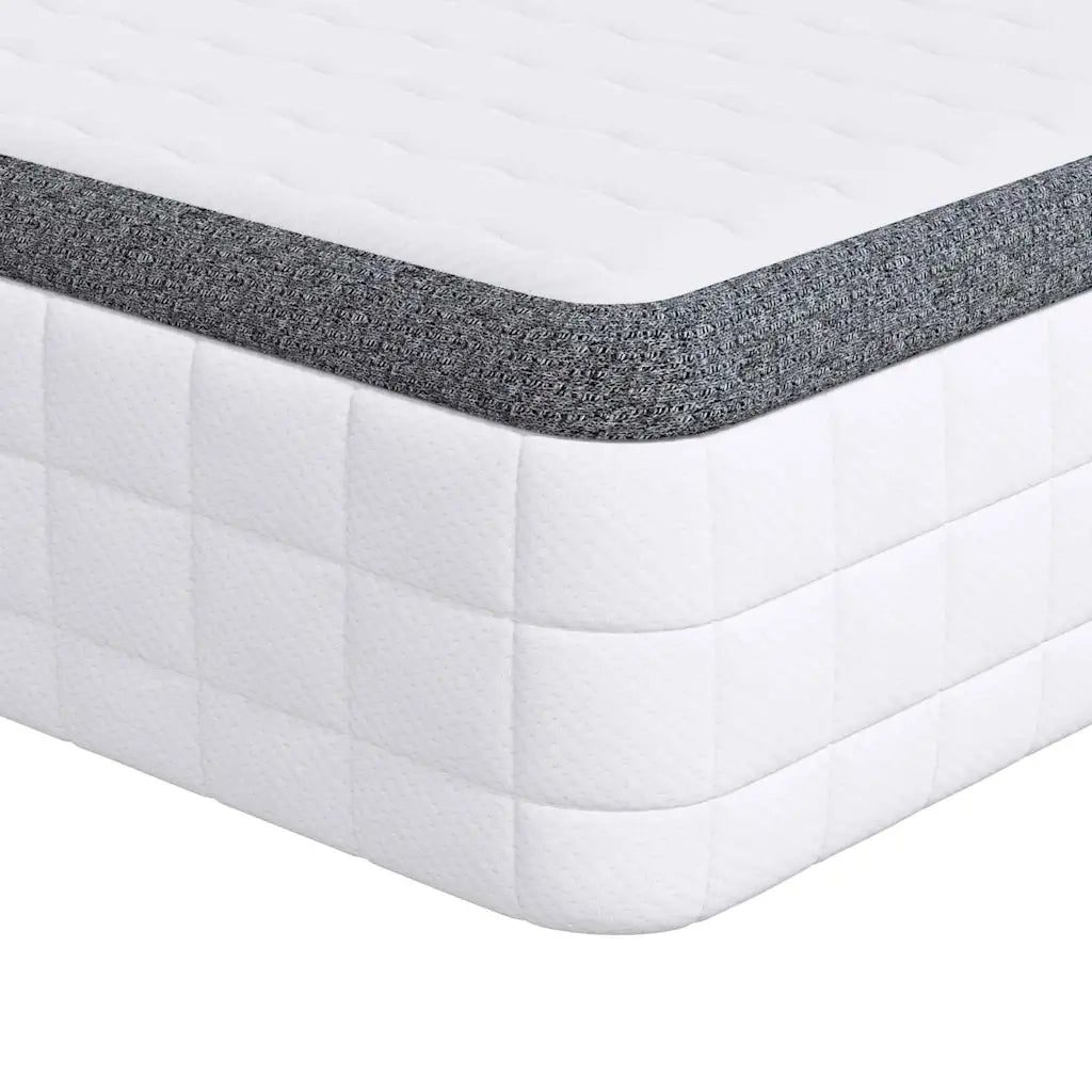 Materasso 2 pz-Set di 2 Materasso Bianco e Grigio 70 x 200 cm Molla Bonell