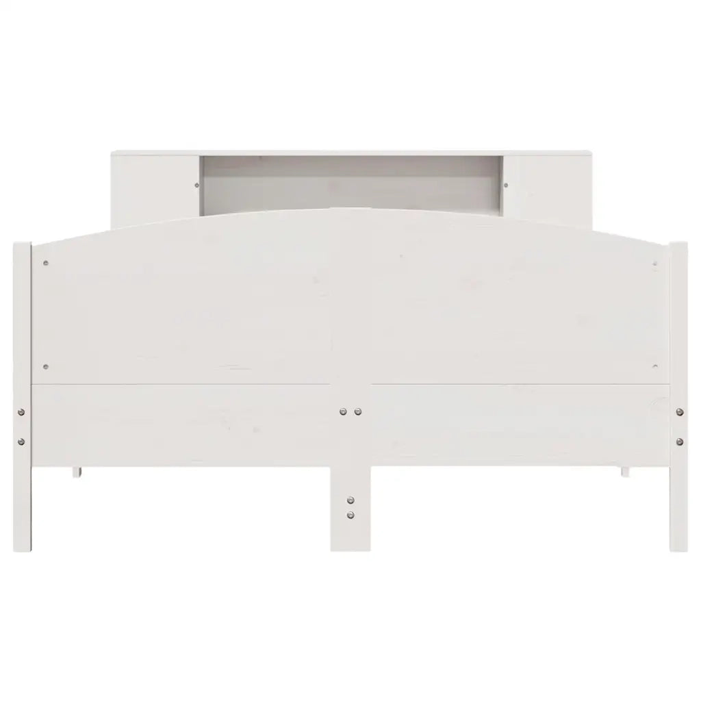 Letto Libreria senza Materasso Bianco 150x200 cm Legno di Pino 3323063
