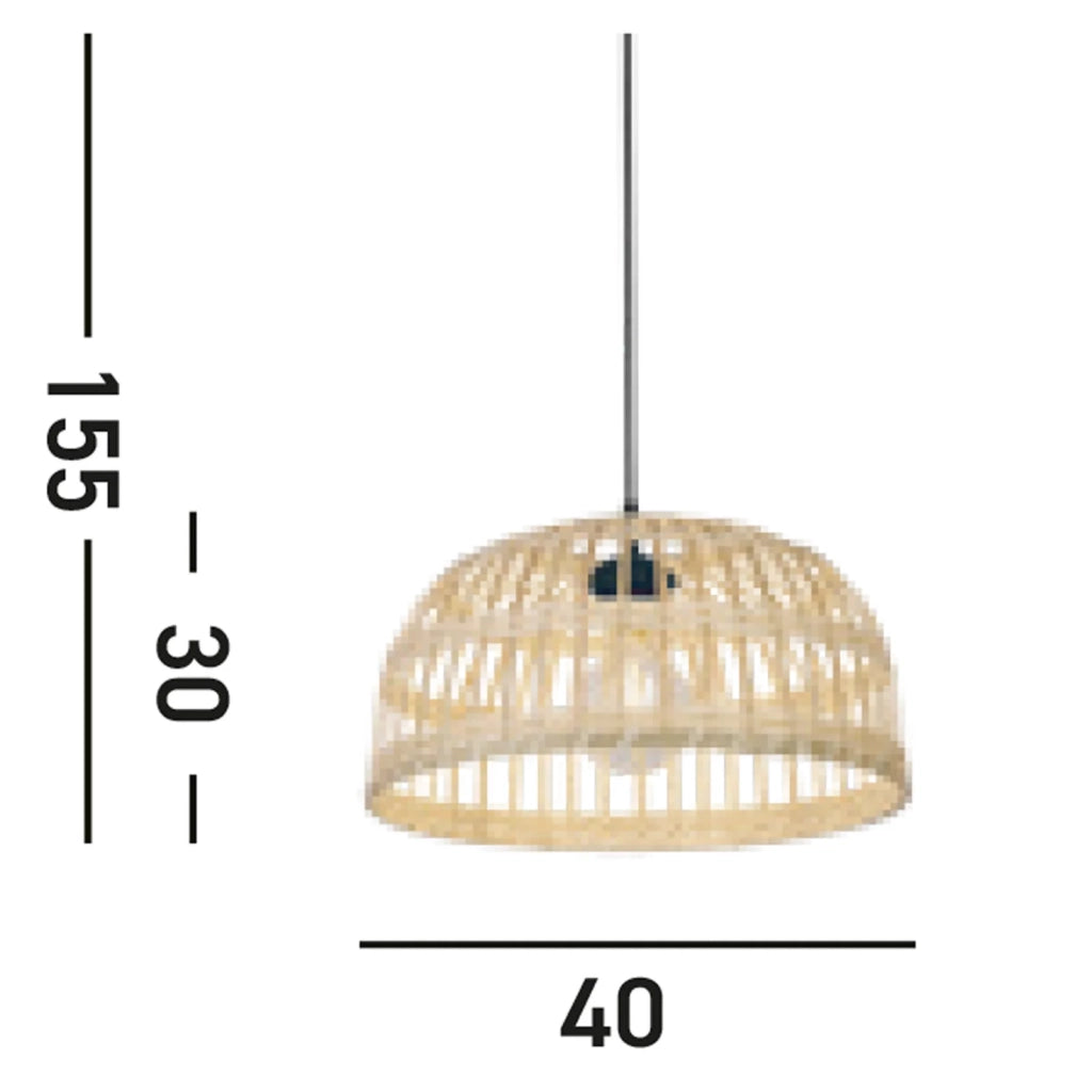 Sospensione Nordica Bali Policarbonato Nero 1 Luce E27