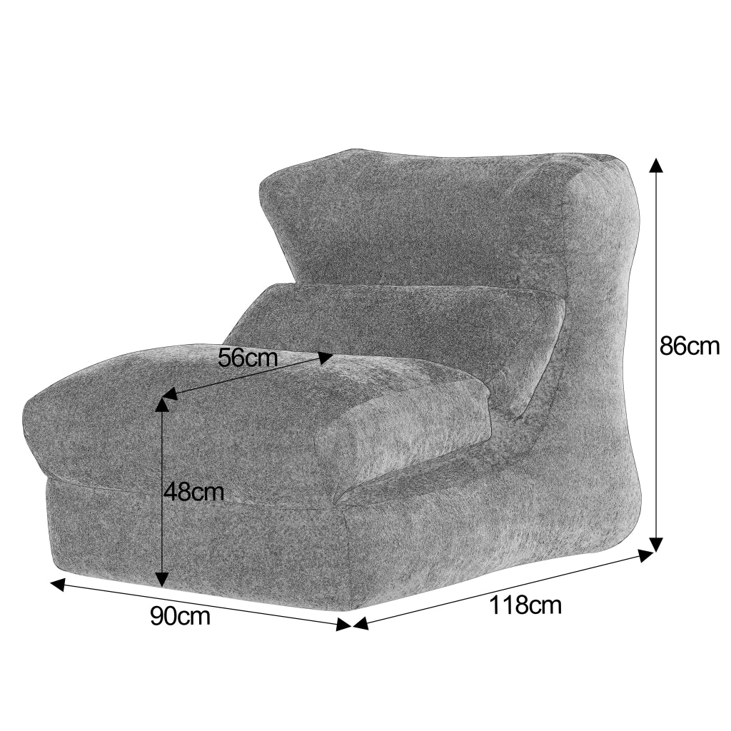 Divano modulare design unico - Zephmum- Trasformabile da poltrona a chaise longue