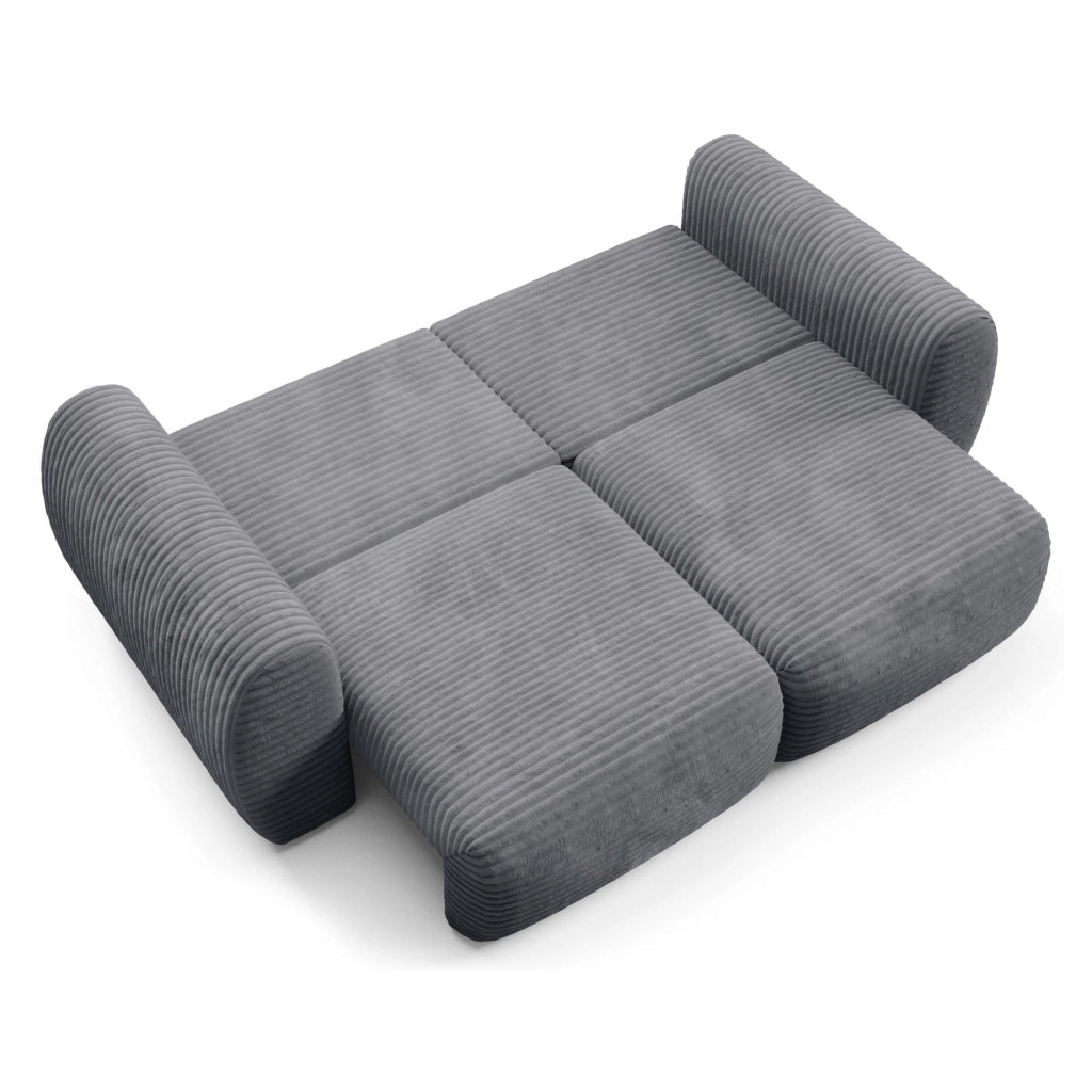 Golgi, Divano Letto 2 Posti Contenitore, 266x121 cm Grigio