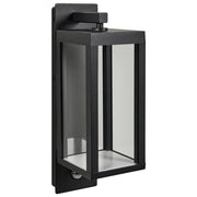 Applique moderna da esterno a LED nera in alluminio con sensore di movimento IP54