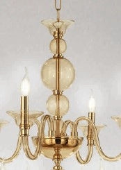 LUME GRANDE TEBE AMBRA E ORO 1 LUCE ATTACCO E27 D.35CM