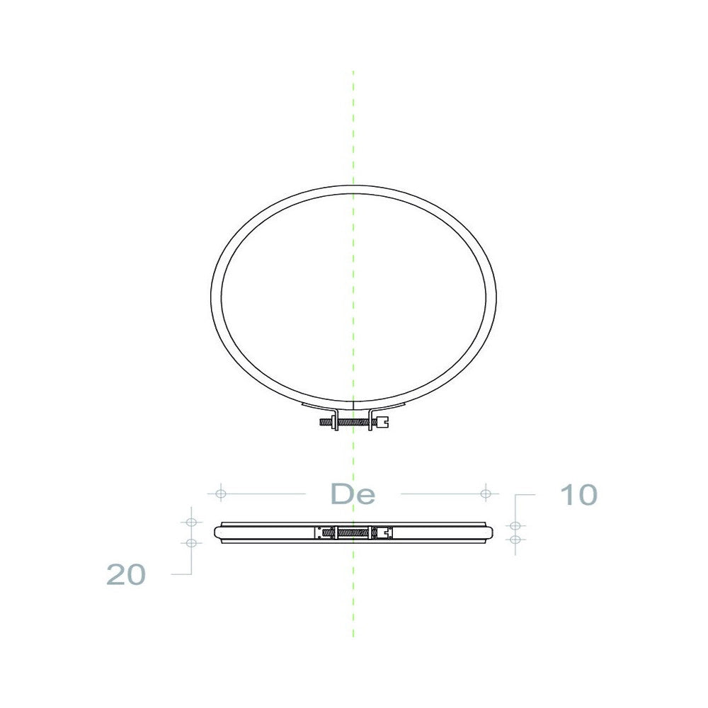 Fascetta in rame da 150mm per bloccaggio tubi - 1pz