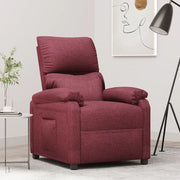 Poltrona Reclinabile in Tessuto Rosso Vino 342454