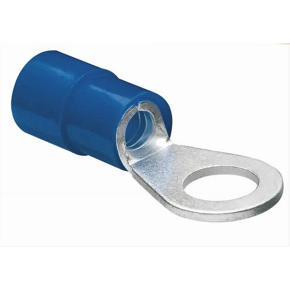 Trade Shop - Set 100pz Capicorda Terminale Ad Occhiello Isolato Per Cavi 2.5-4mm² M4 Rv3.5-4 -