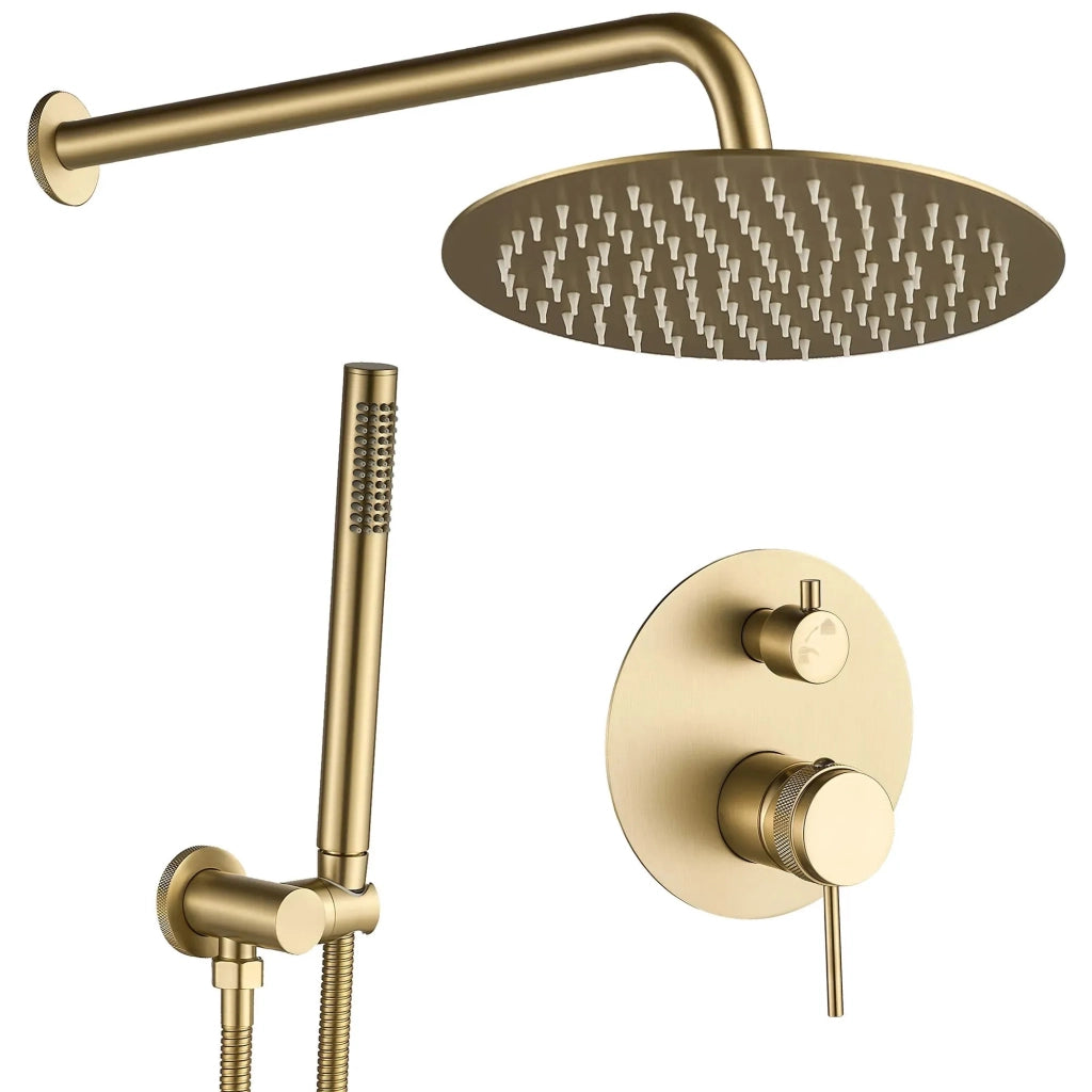 Set Doccia Da Incasso Rea Lungo Grip Gold Brush + Box