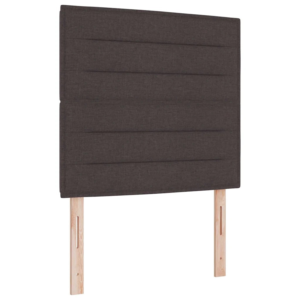 Letto a molle con materasso Marrone scuro 120 x 200 cm Tessuto 3342784