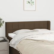 Testiera ad Orecchio Marrone Scuro 147x16x78/88 cm in Tessuto 3118769