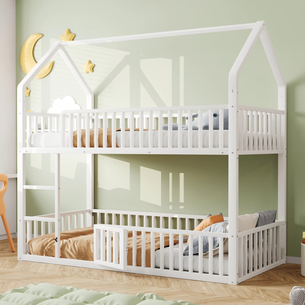 Letto a castello funzione casa metallo 90x200 cm