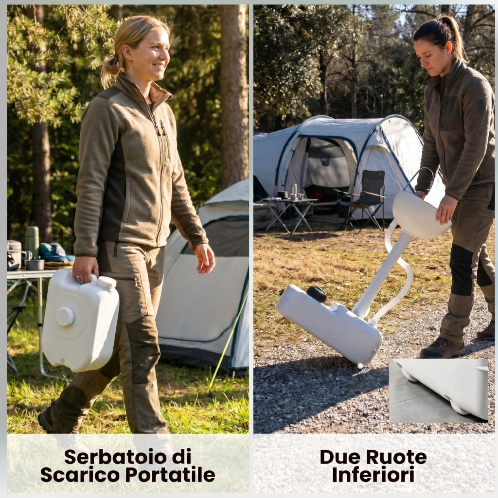Lavabo Portatile con Ruote ¨C Xylo ¨C Bianco 83x50x103cm