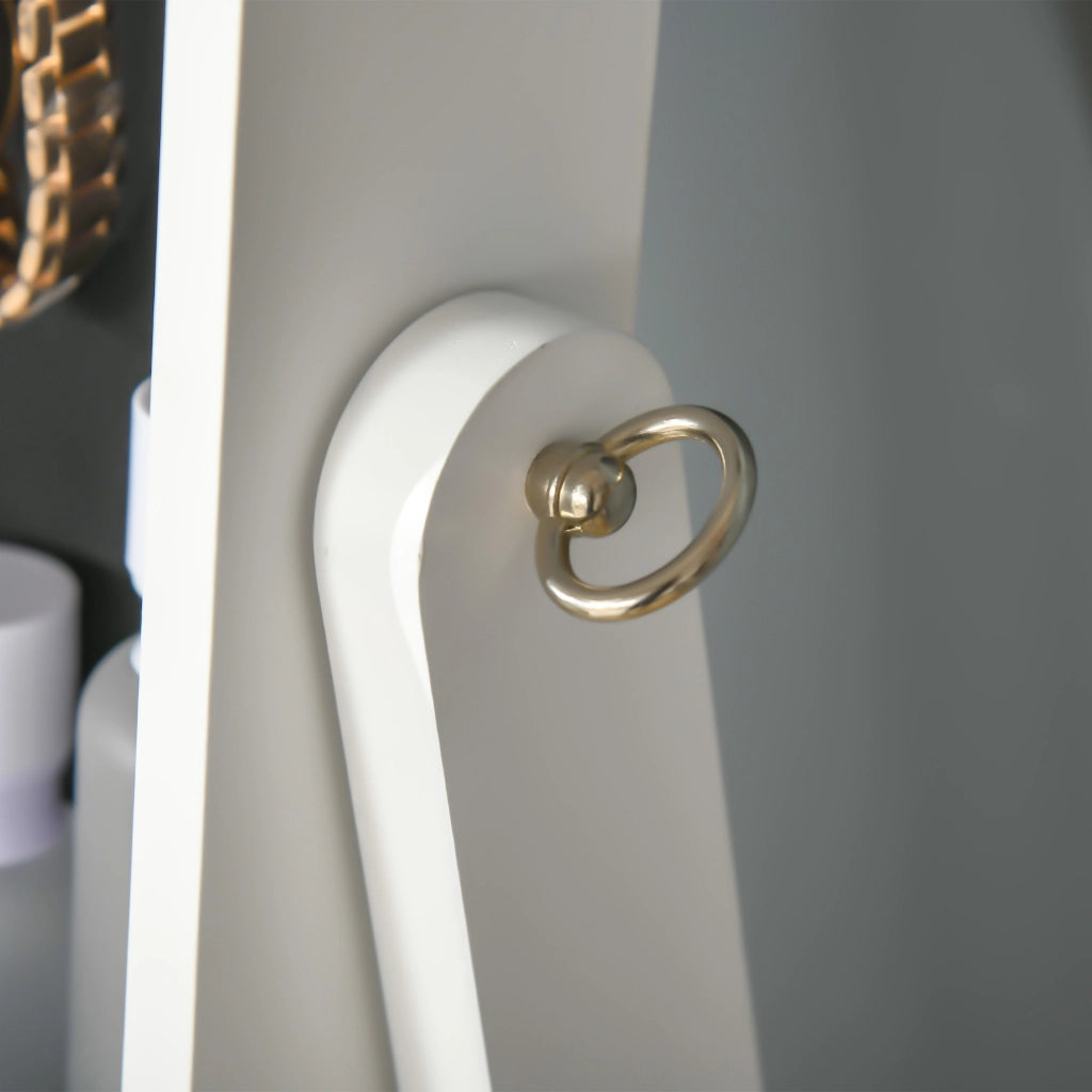 Armadio per Gioielli con Luci LED ¨C Minimal ¨C Bianco 46x36,5x151,5 cm