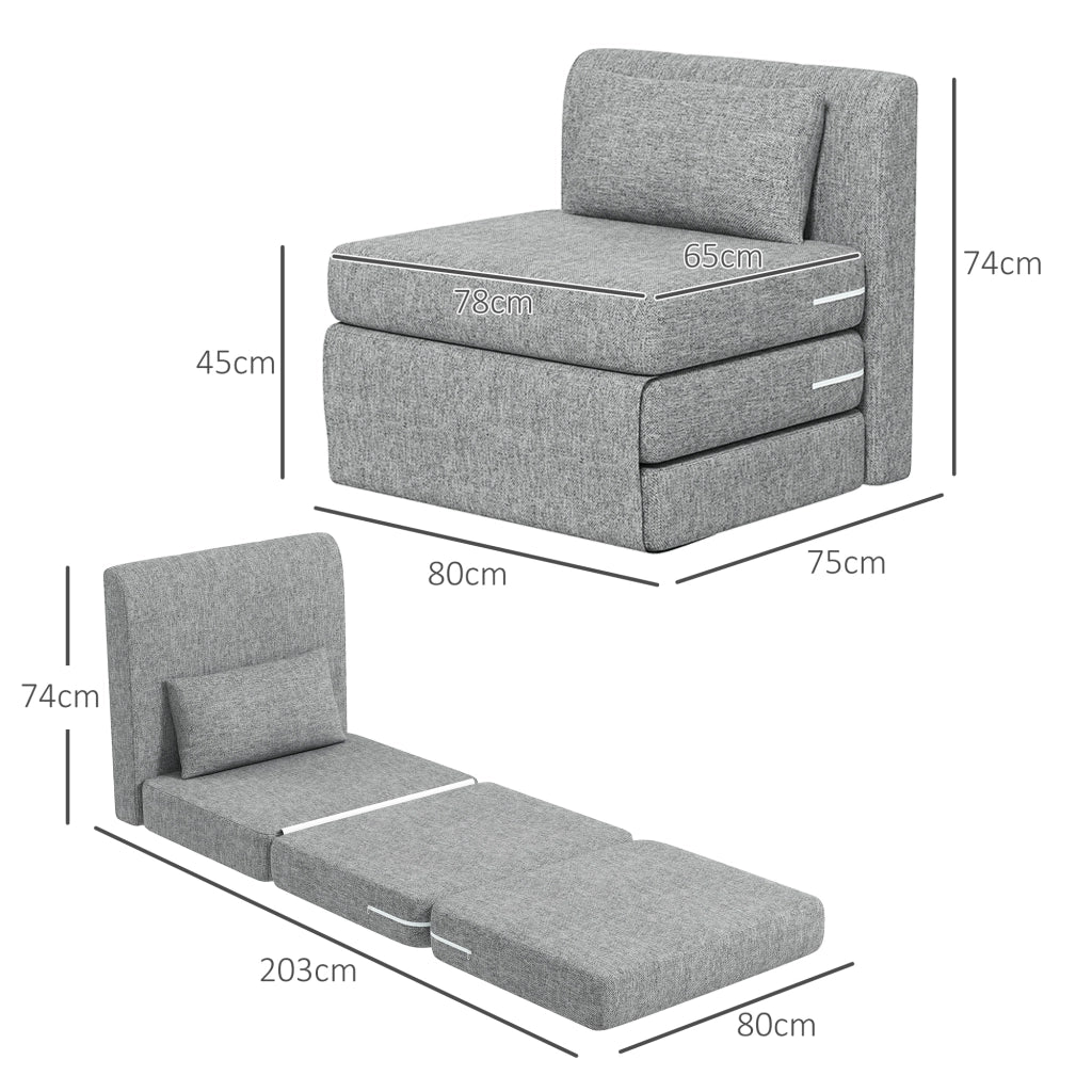 Poltrona a dondolo pieghevole con cuscino ¨C Minimal ¨C Grigio