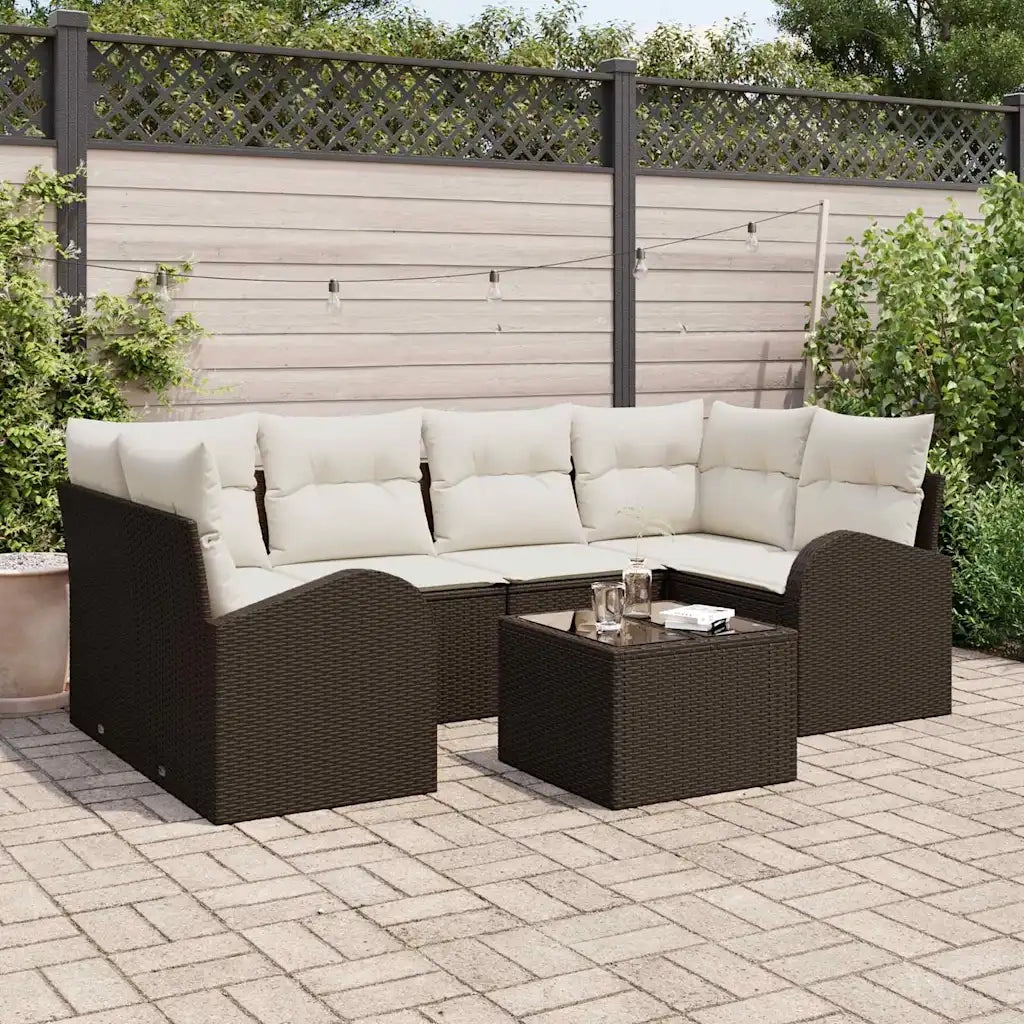 Set Divano da Giardino Marrone 55 x 55 x 37 cm polyrattan 3345938