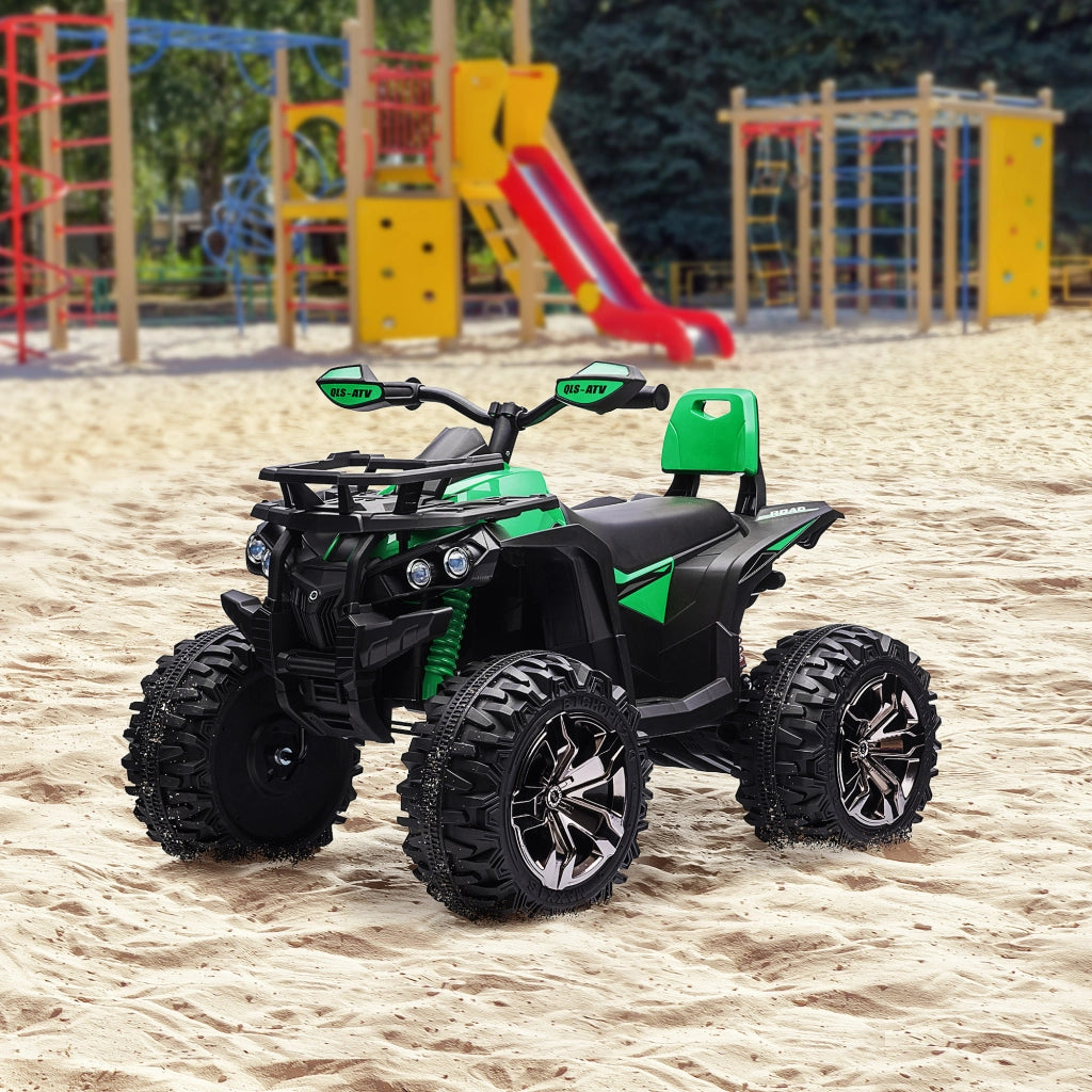 Auto Bambini Elettrica 12V con Fari e Batteria ¨C zephmum ¨C Verde 100x65x73