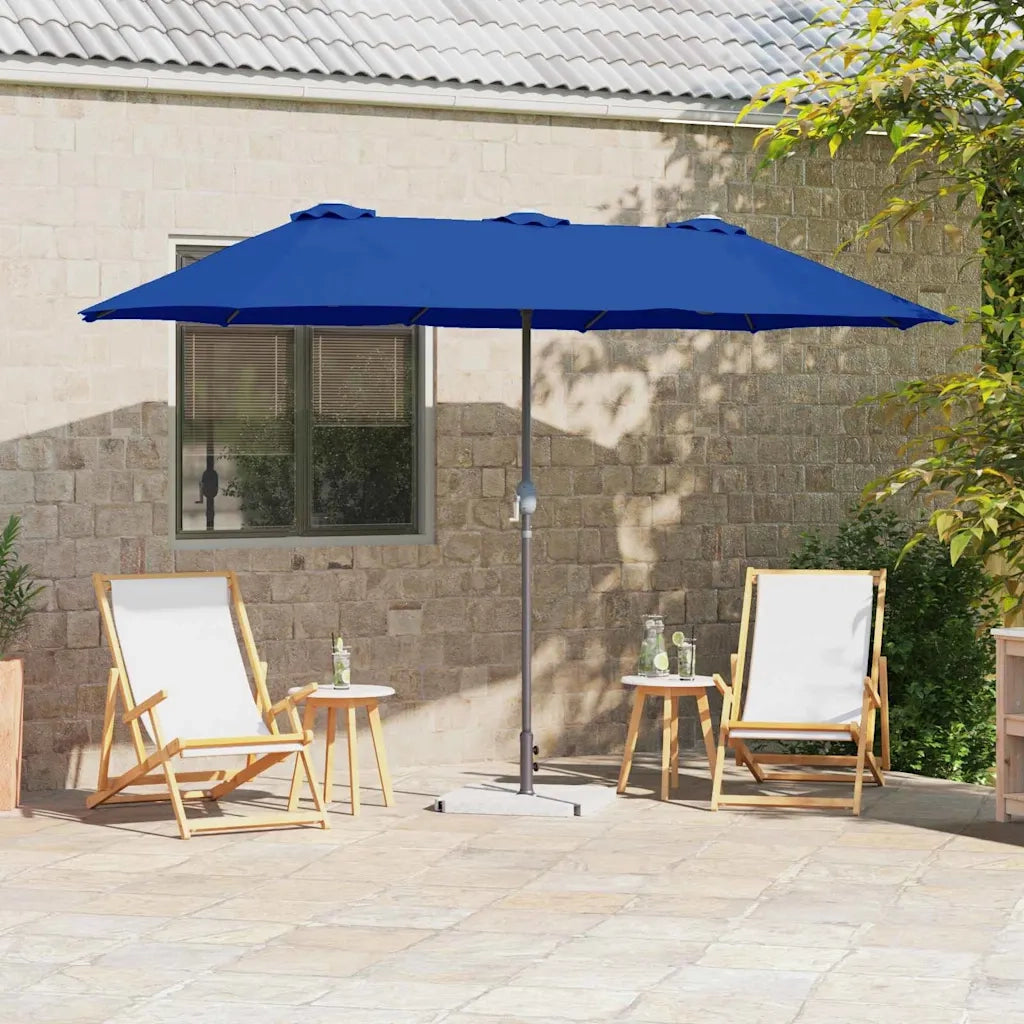 Ombrello da giardino Azzurro 370 x 197 x 239 cm 42003372
