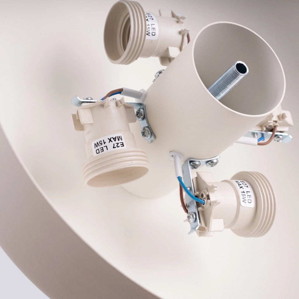 Plafoniera moderna beige rotonda Ø30 4xE27 TEKNAR