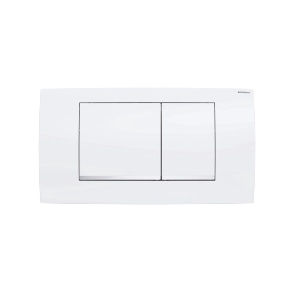 Geberit placca di comando bianco lucido - cromato doppio tasto Twinline30