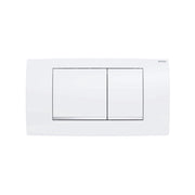 Geberit placca di comando bianco lucido - cromato doppio tasto Twinline30