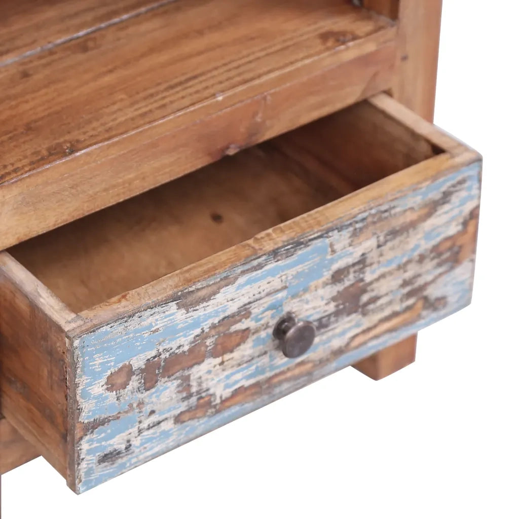 Comodino-Tavolino da notte 41x30x50 cm in Legno Massello di Mogano