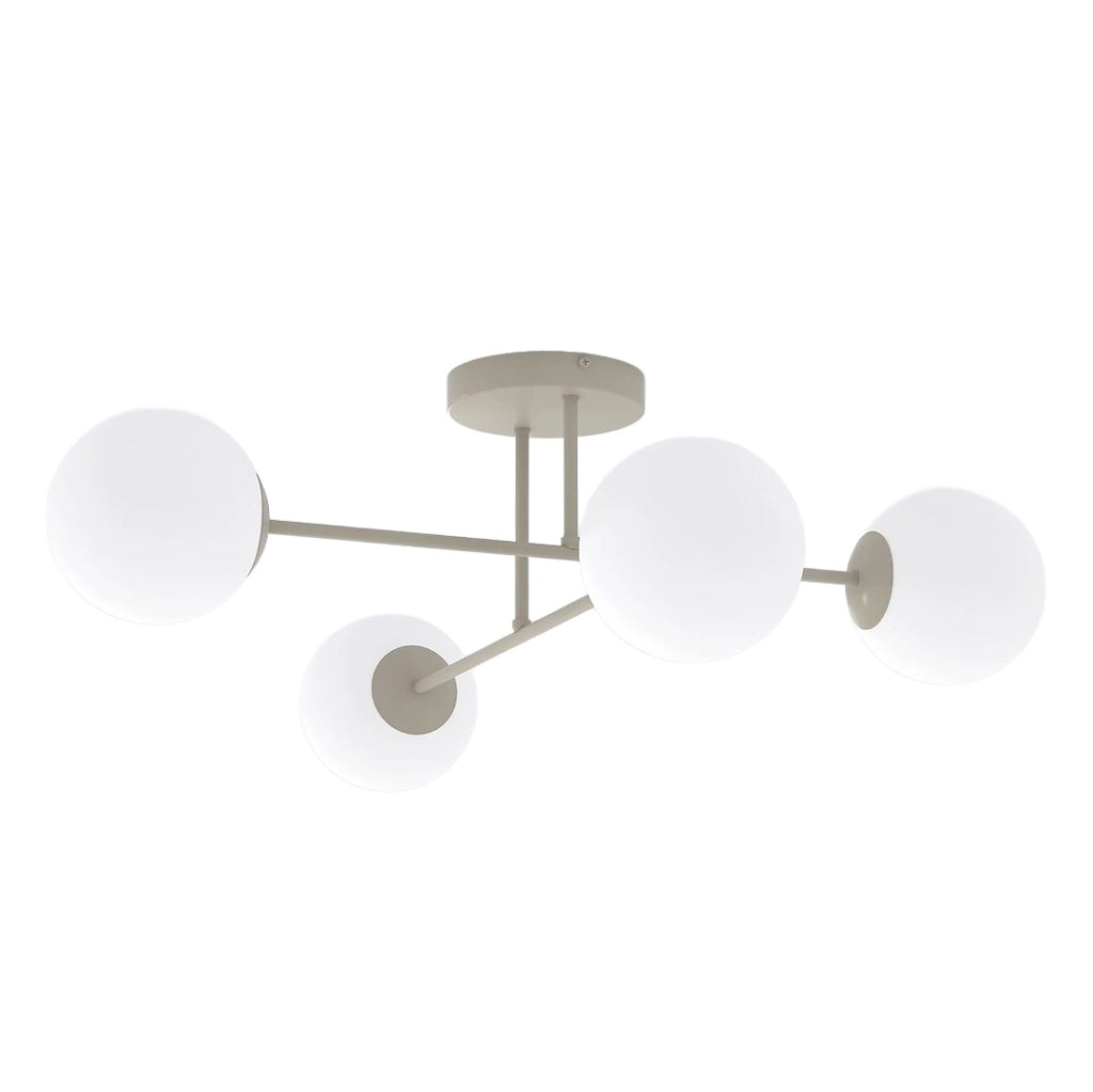 Plafoniera ROMA a sfere 4xE14 beige bianca Emibig