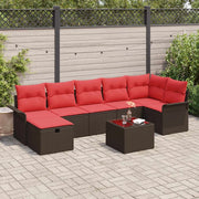 Set Divano da Giardino con cuscino 8 pcs Poly Rattan 3360245
