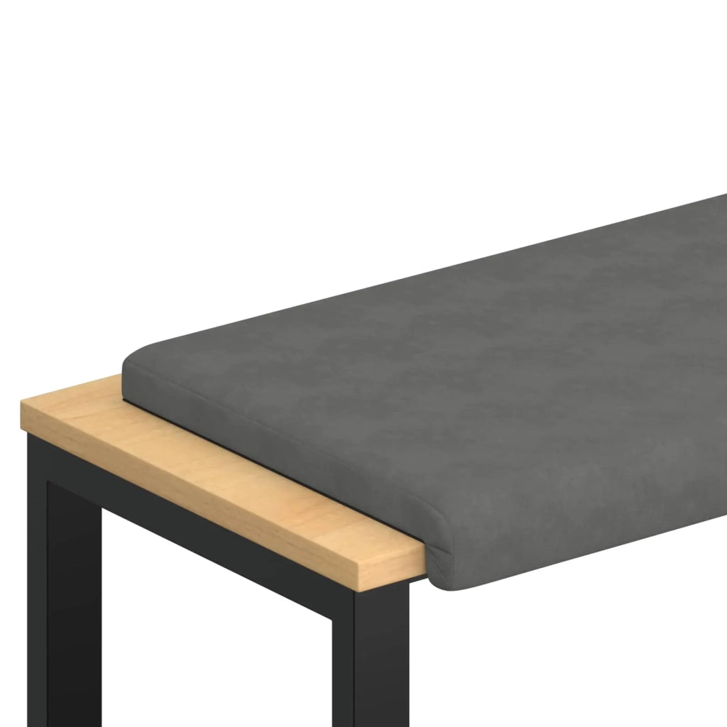 Cuscino per panchina Microfibra Grigio Scuro Profondità 35 cm 42043285