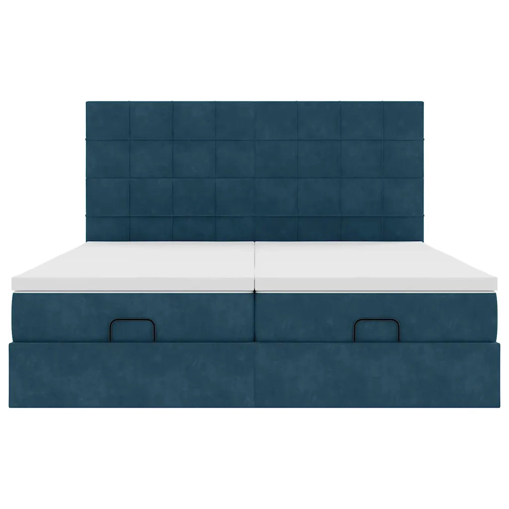 Struttura Letto Pouf con Materassi 160x200 cm Velluto 3313770