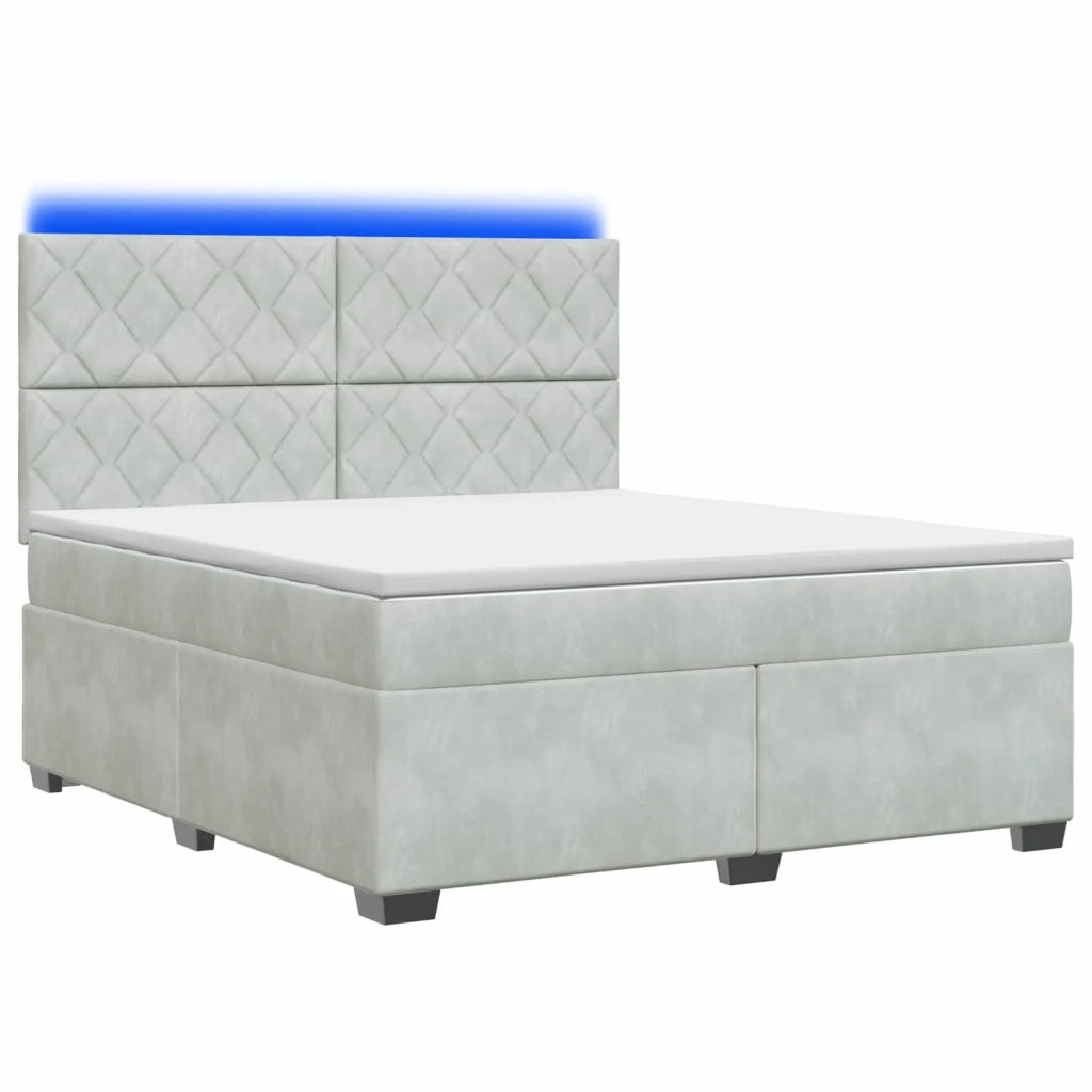 Letto box spring con materasso Grigio Chiaro 140 x 200 cm 3455126
