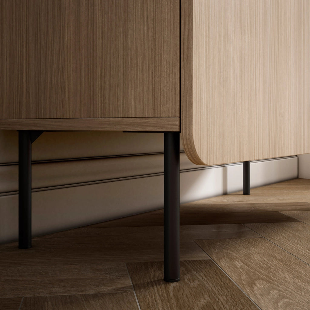 Mobile portascarpe Herdasa effetto noce chiaro 90×80×34?cm