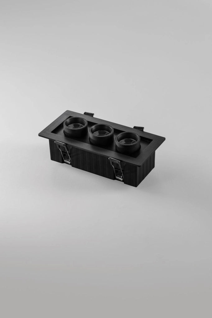 INCASSO LED SIDER NERO 16W 2130LM CCT 3000 E 4200 E 6500K 188X90X70MM
