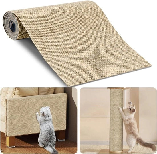 Krastapijt autoadesivo 200 cm x 40 cm per gatti - Tappeto anti graffi per gatti - Protezione contro graffi per divano - Krastapijt per gatti - Autoadesivo per parete - Modello Khkai