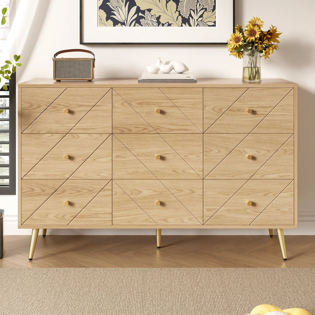 Chest 9 cassetti moderno - Zephmum- Gambe in ferro, robusto, elegante