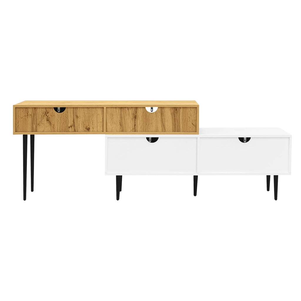 Mobile TV moderno - Zephmum- Lunghezza regolabile design modulare 2 parti