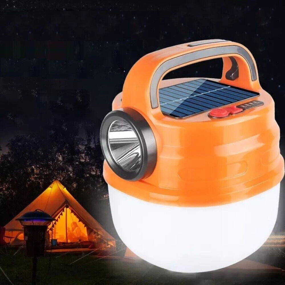Trade Shop - Lampada Di Emergenza Pannello Solare Torcia Ricaricabile Lanterna 80w Hb-v80 -