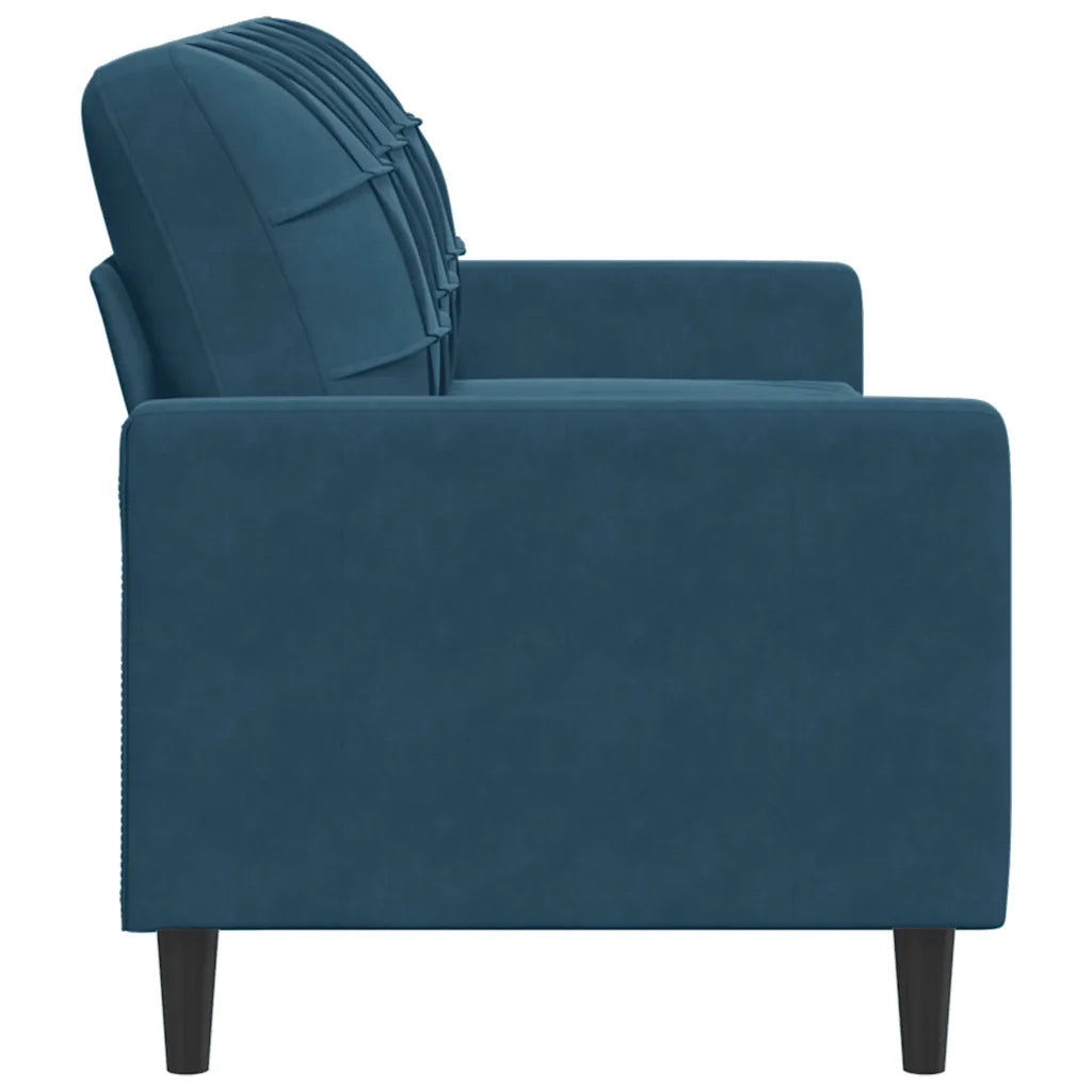 Divano a 3 Posti-Sofa 3 Posti Blu 180 cm in Velluto 402331