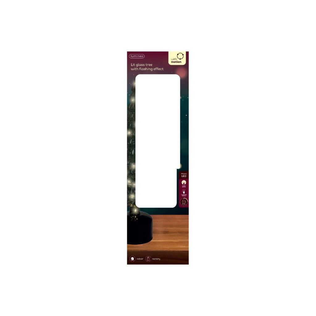 Albero Verde Rotante c/LED d11x39cm