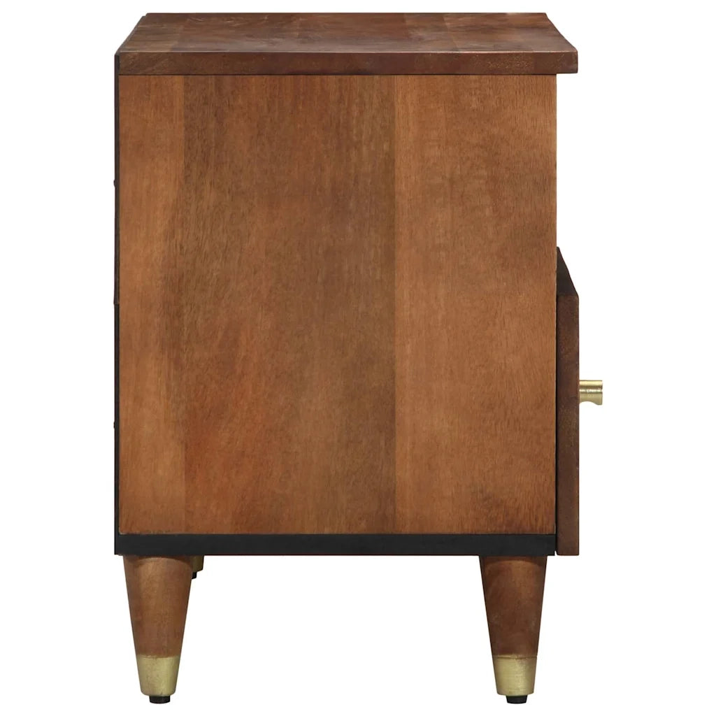 Mobile TV Marrone miele 80 x 33 x 46 cm Legno di mango massello 4018753