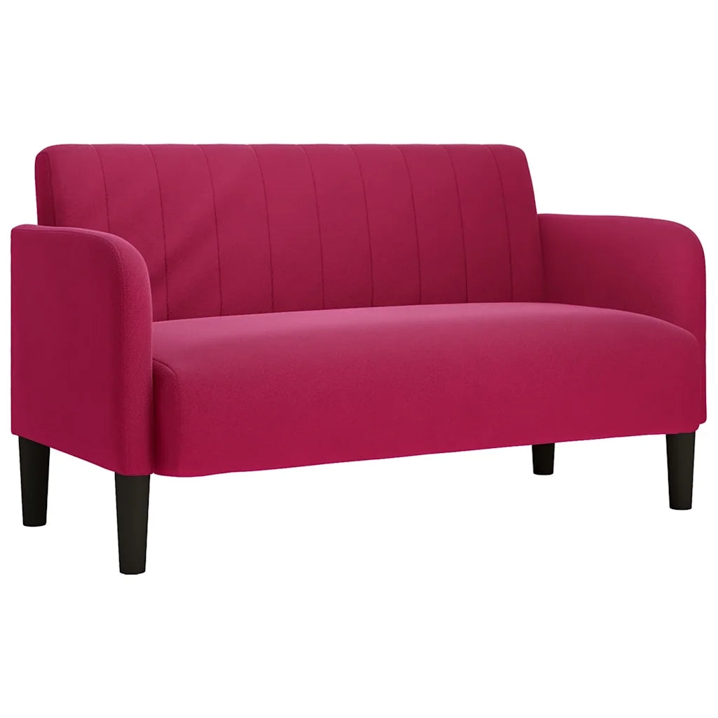 Divano Divanetto-Sofa Rosso Vino 109 cm in Velluto