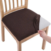 Cuscini di allungamento per sedie da pranzo - Stretch - 2 pezzi - Marrone