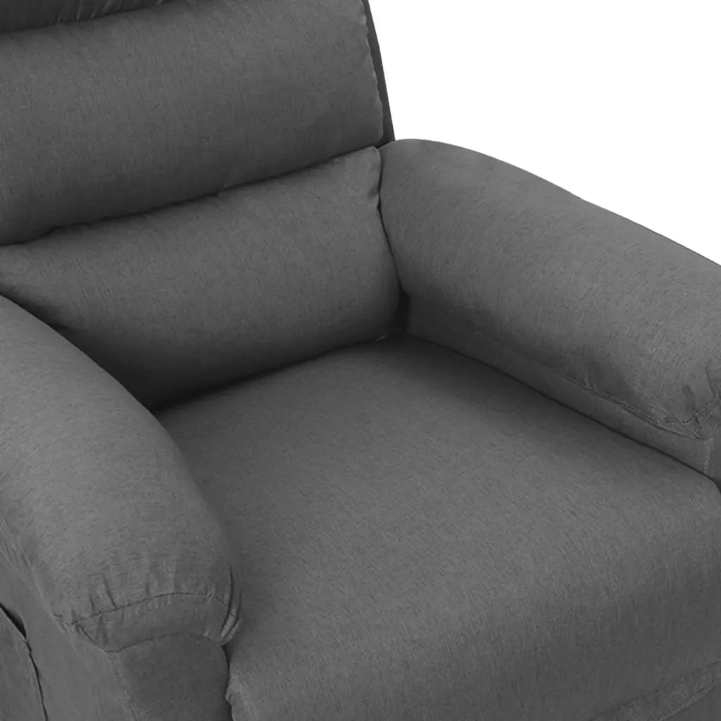 Poltrona | Sedia Relax Reclinabile in Tessuto Grigio Chiaro