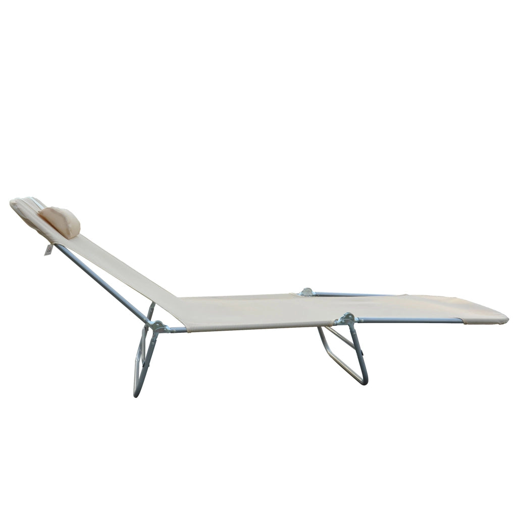 Lettino Prendisole Pieghevole ¨C Xylo ¨C Schienale Reclinabile con Cuscino 182x56x24.5cm