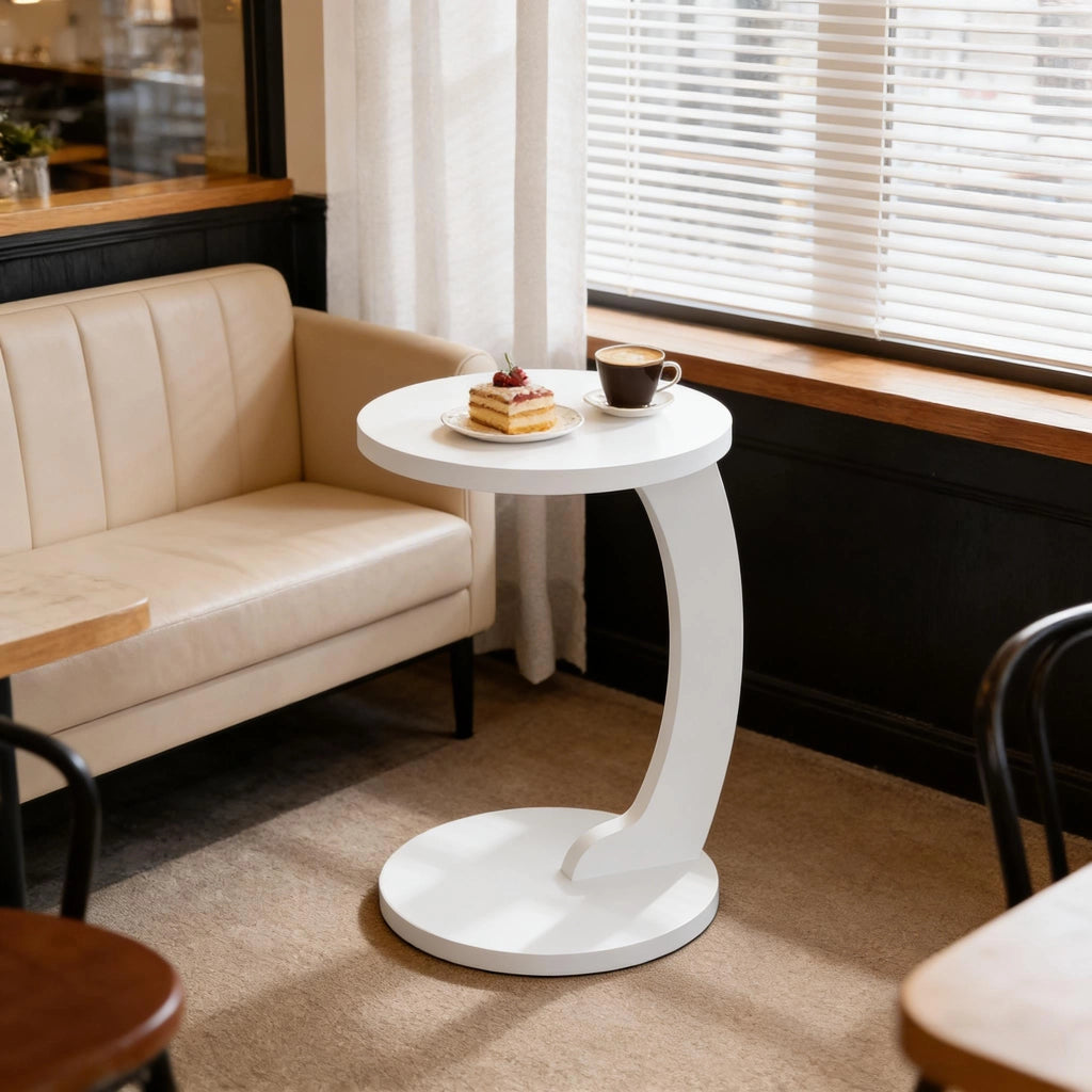 Tavolino rotondo a forma di C - Zephmum