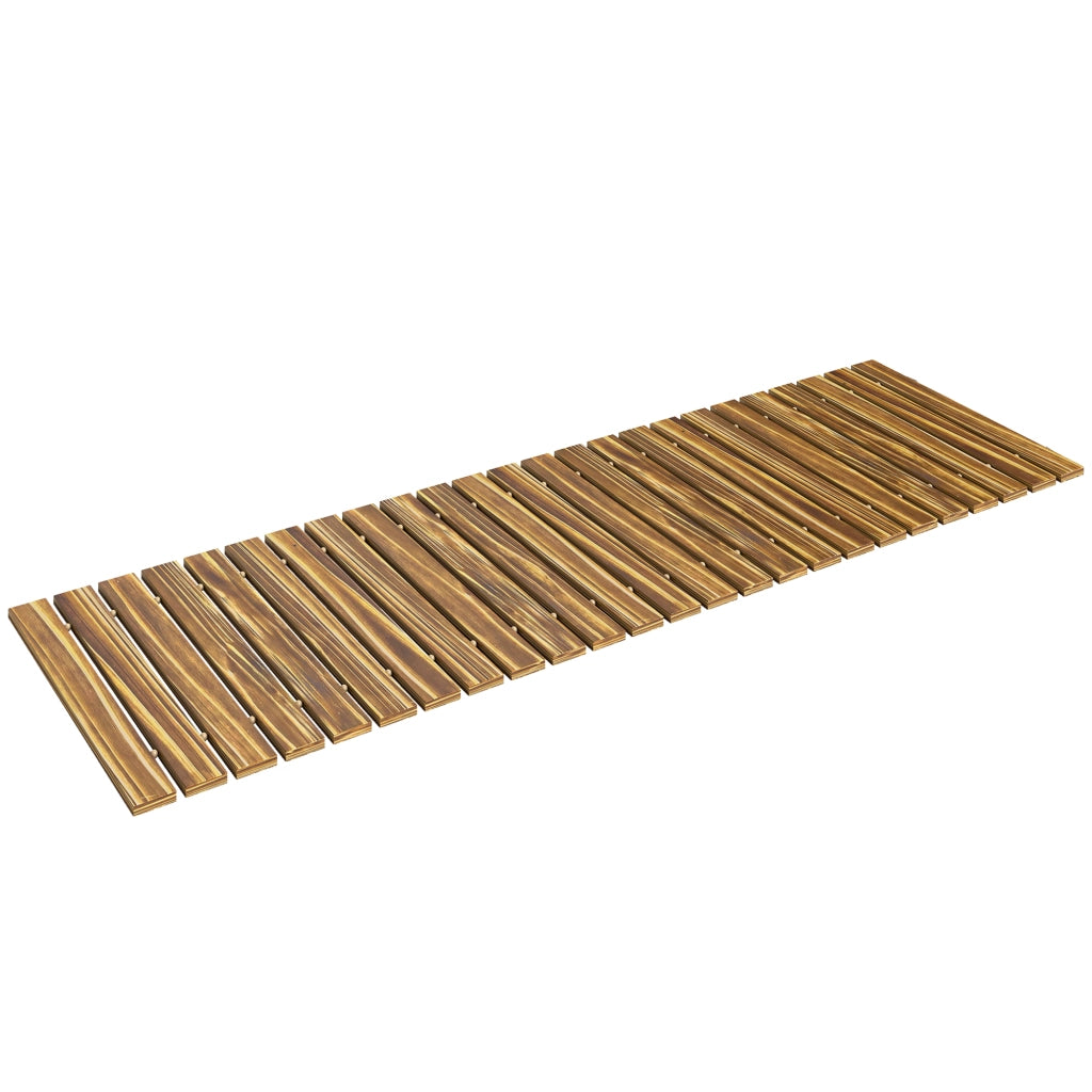 Camino da giardino in legno ¨C Minimal ¨C 120x38 cm carbonizzato