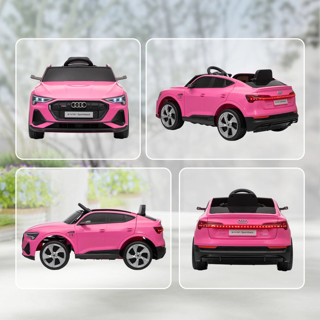 Macchina Elettrica per Bambini 12V con Telecomando Luci e Musica Rosa