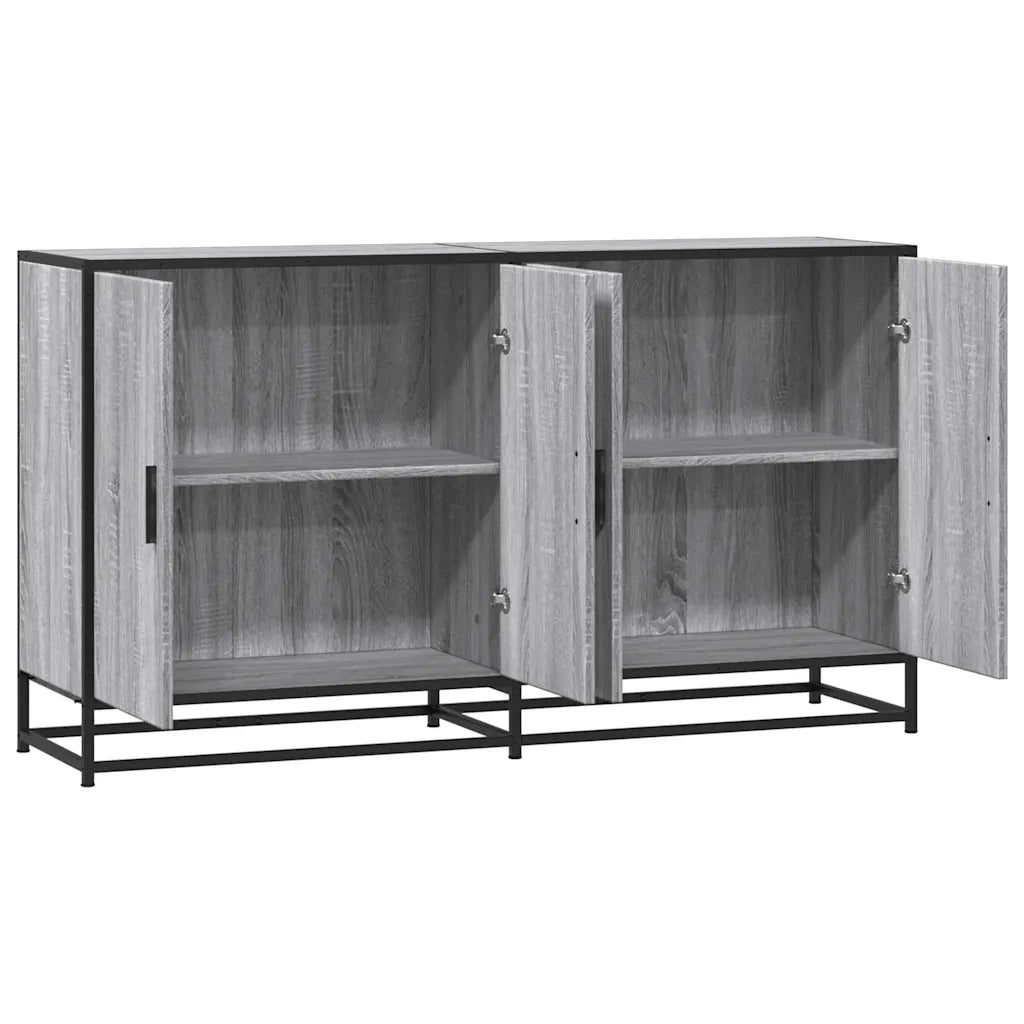 Credenza | Madia | Buffet da pranzo | Armadio da pranzo Grigio Sonoma 134x35x76 cm in Truciolato